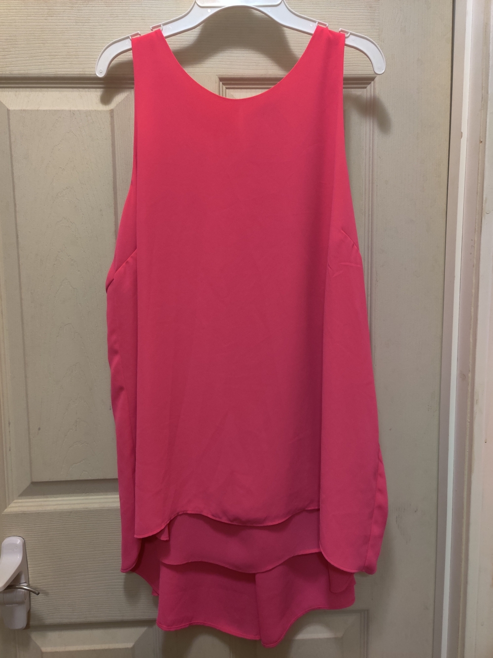 Vince Camuto Pink Sleeveless Sheer Tank